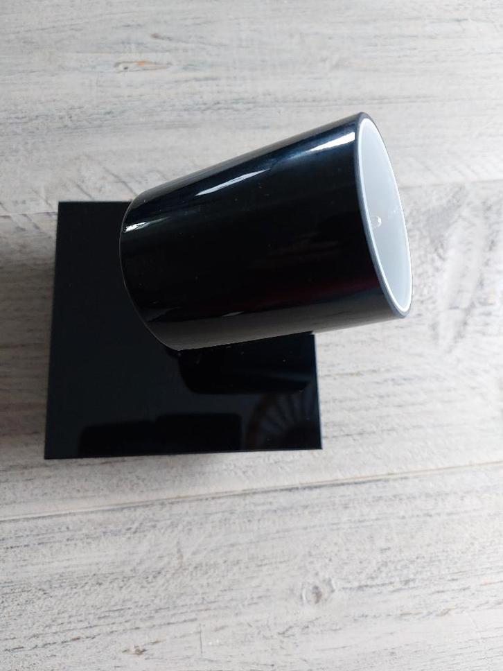 Zwart spotje opbouw plafond muur incl ledlampje G9, Huis en Inrichting, Lampen | Spots, Gebruikt, Plafondspot of Wandspot, Metaal of Aluminium