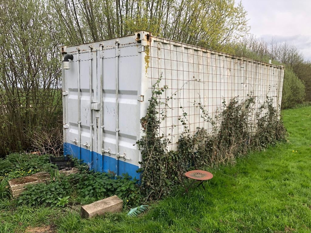 zeecontainer 20 ft. 6 meter geisoleerd, Zakelijke goederen, Machines en Bouw | Keten en Containers, Ophalen