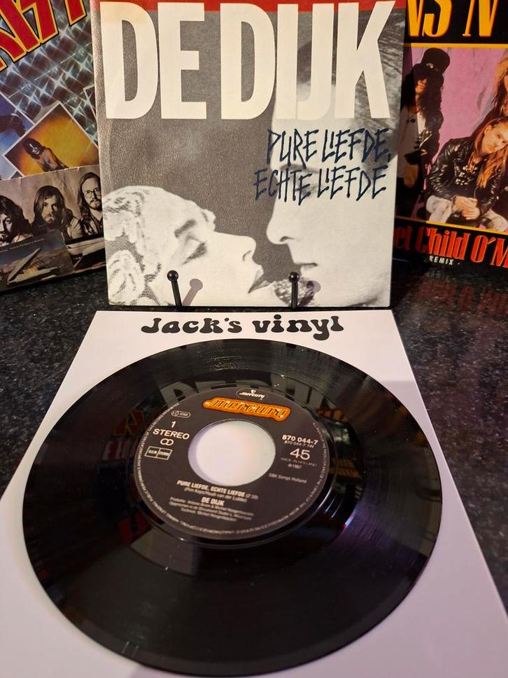 De Dijk - Pure Liefde, Echte Liefde 7 inch single 1987, Cd's en Dvd's, Vinyl | Nederlandstalig, Zo goed als nieuw, Overige formaten