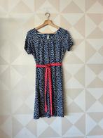 King Louie Billie Dress jurk blauw panter S/36  zgan, Blauw, Ophalen of Verzenden, Zo goed als nieuw, Maat 36 (S)