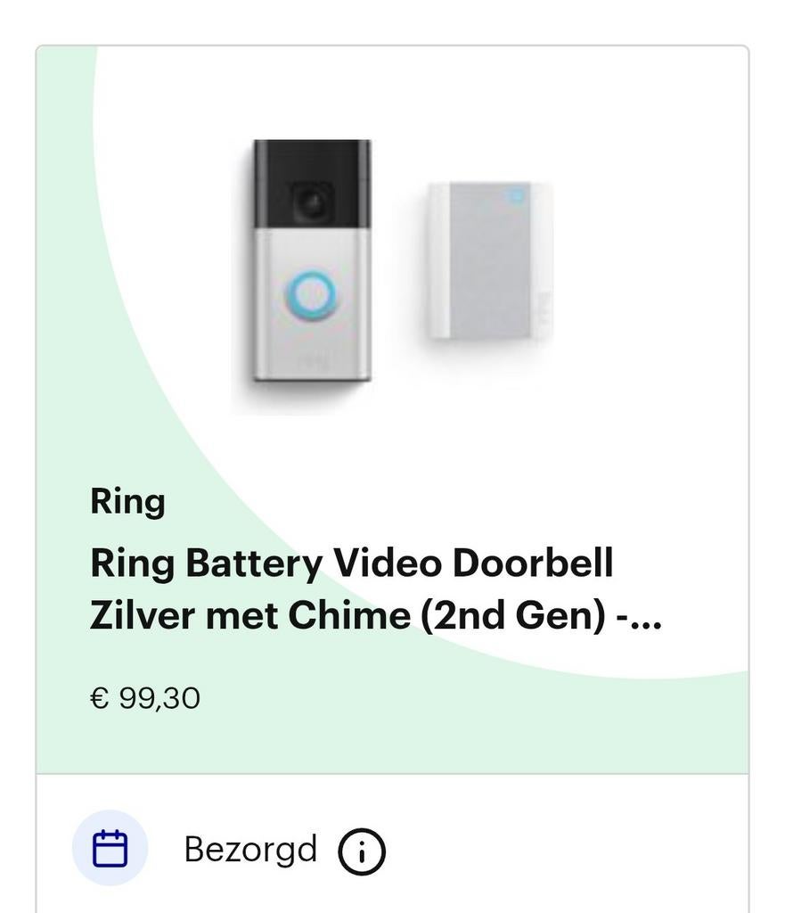 Ring Battery Video Deurbel en Chime, Huis en Inrichting, Deurbellen, Ophalen of Verzenden