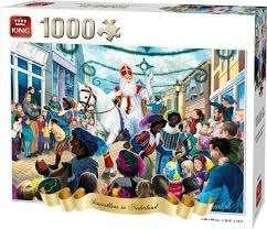 Gezocht king sinterklaas puzzels, Ophalen of Verzenden, 500 t/m 1500 stukjes, Gebruikt, Legpuzzel