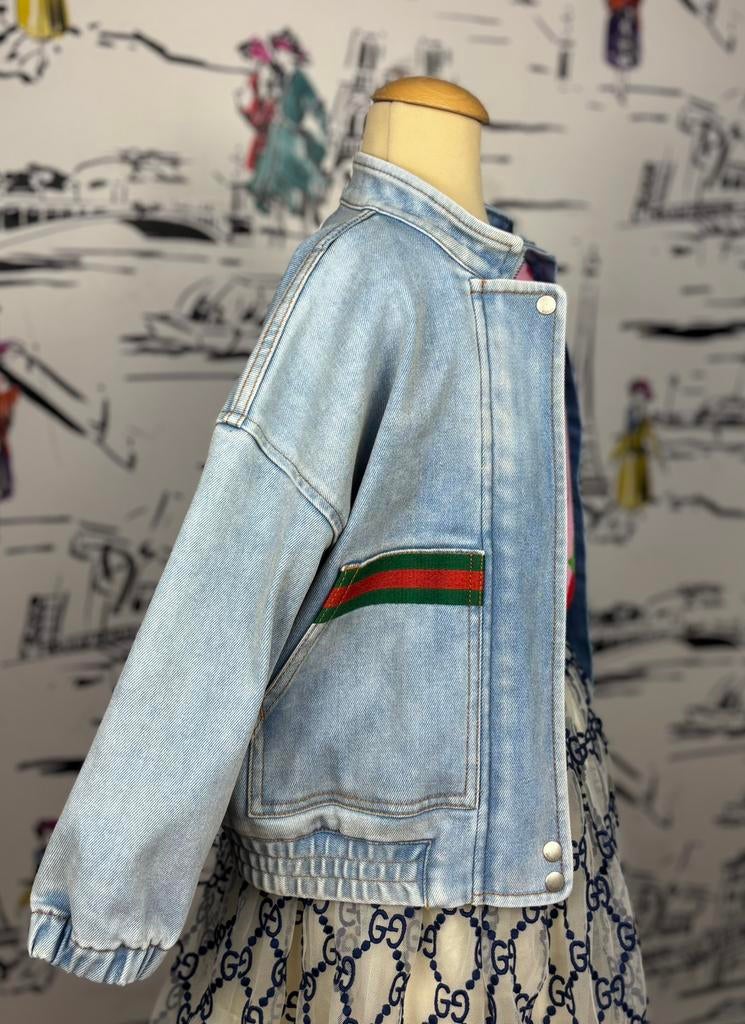 Gucci denim bomer jack jas meisje maat 5 NP 790 euro, Kinderen en Baby's, Kinderkleding | Maat 110, Gucci EU, Customercare@gucci.com