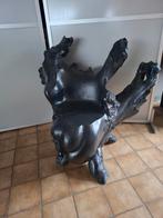 Unieke handgemaakte houten stoel - Zwart, robuust design, Ophalen