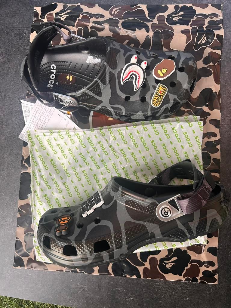 Crocs x Bape, Slippers, Overige kleuren, Nieuw, Ophalen of Verzenden