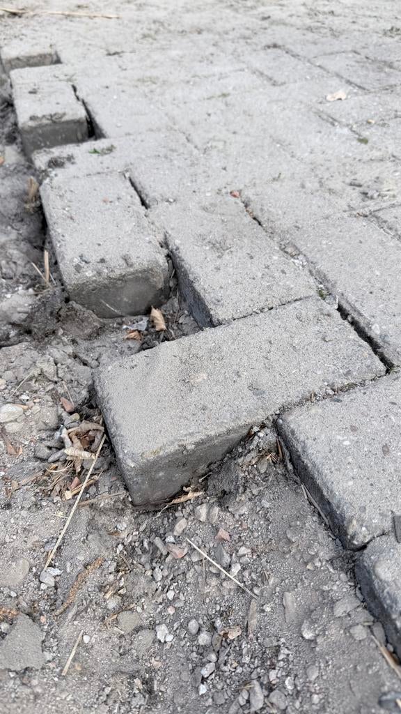 Gebruikte betonnen klinkers voor oprit of terras, Ophalen, Gebruikt, Klinkers, 10 m² of meer