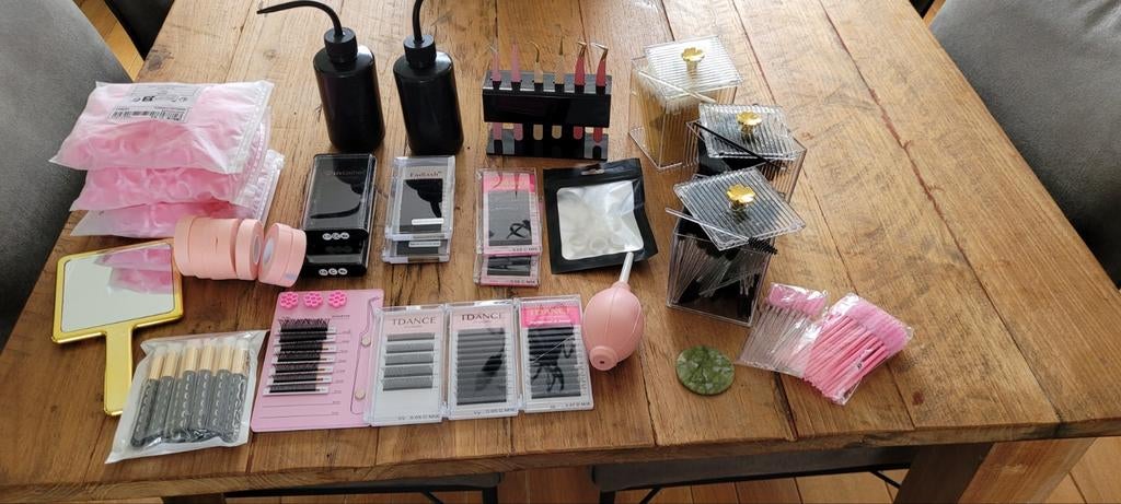 Set om wimperextensions wimper extensions te zetten, Ogen, Zwart, Nieuw, Ophalen of Verzenden