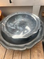 Tinnen schalen set met voetjes, Ophalen of Verzenden