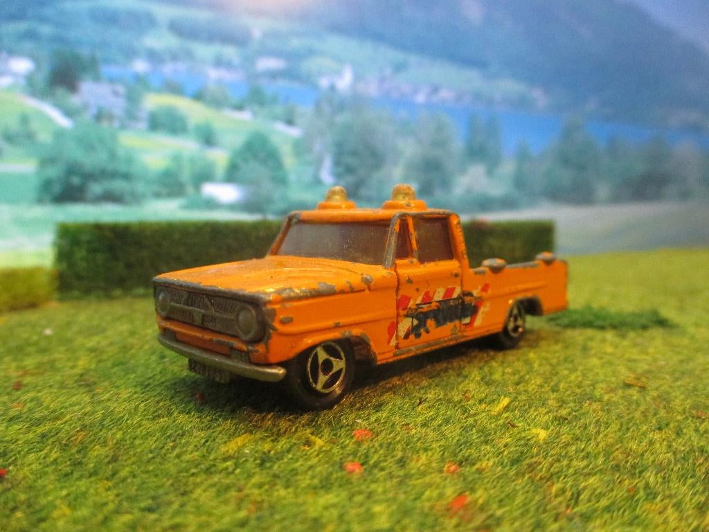 1:80 Dodge D20 - Majorette #225 Wegenbouw, Ophalen of Verzenden, Gebruikt, Auto
