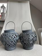 Grijze lantaarns 2 stuks, Ophalen, Zo goed als nieuw