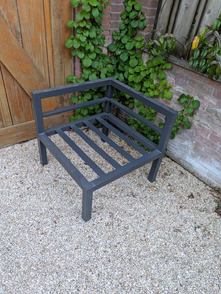 Bois Le Duc Aluminium hoekbank, incl. tafeltje, Tuin en Terras, Gebruikt, Bank, Aluminium, Loungeset