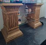 Uniek Grieks TV-meubel met glazen planken, Ophalen, 100 tot 150 cm, Zo goed als nieuw, Minder dan 100 cm