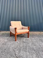 Vintage easy chair fauteuil teak deens, Huis en Inrichting, Fauteuils, Ophalen, Gebruikt, C, 75 tot 100 cm