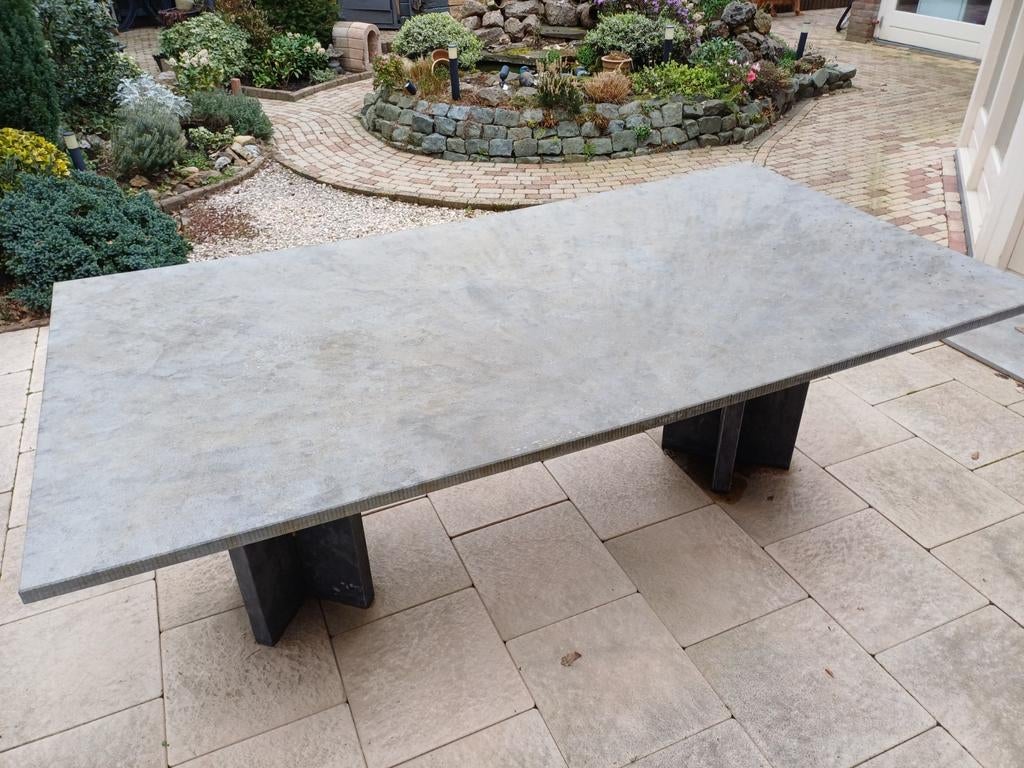 Granieten tuintafel 110 x 216, Tuin en Terras, Tuintafels, Ophalen, Rechthoekig, Overige materialen