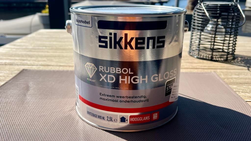 Sikkens Rubbol XD High Gloss 2,5 liter RAL 7032, Ophalen, Nieuw, Lak, Grijs