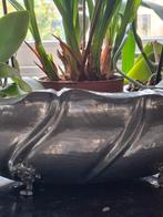 Prachtige Italiaanse schaal Peltro Tin gehamerd, Ophalen of Verzenden