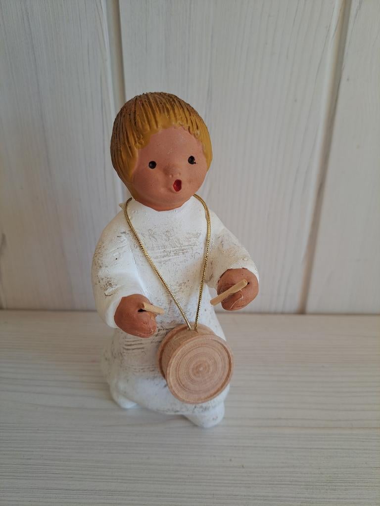 Singer engeltje met trommel, Ophalen of Verzenden