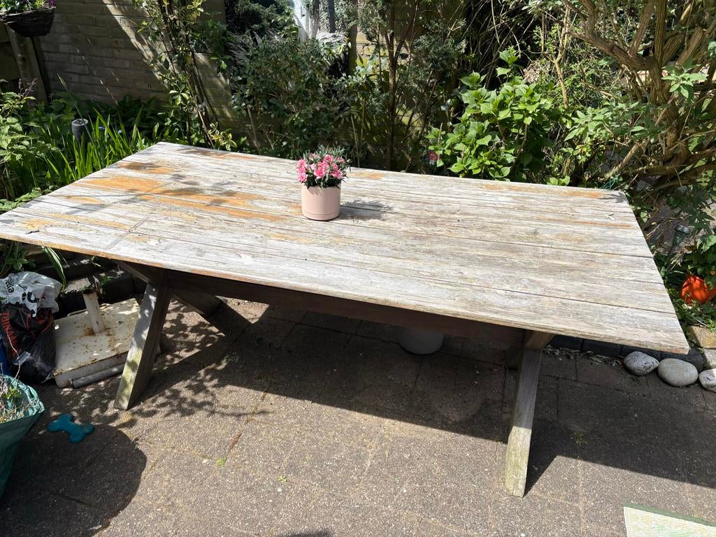 Houten tuintafel, Ophalen, Gebruikt, Rechthoekig, Hout