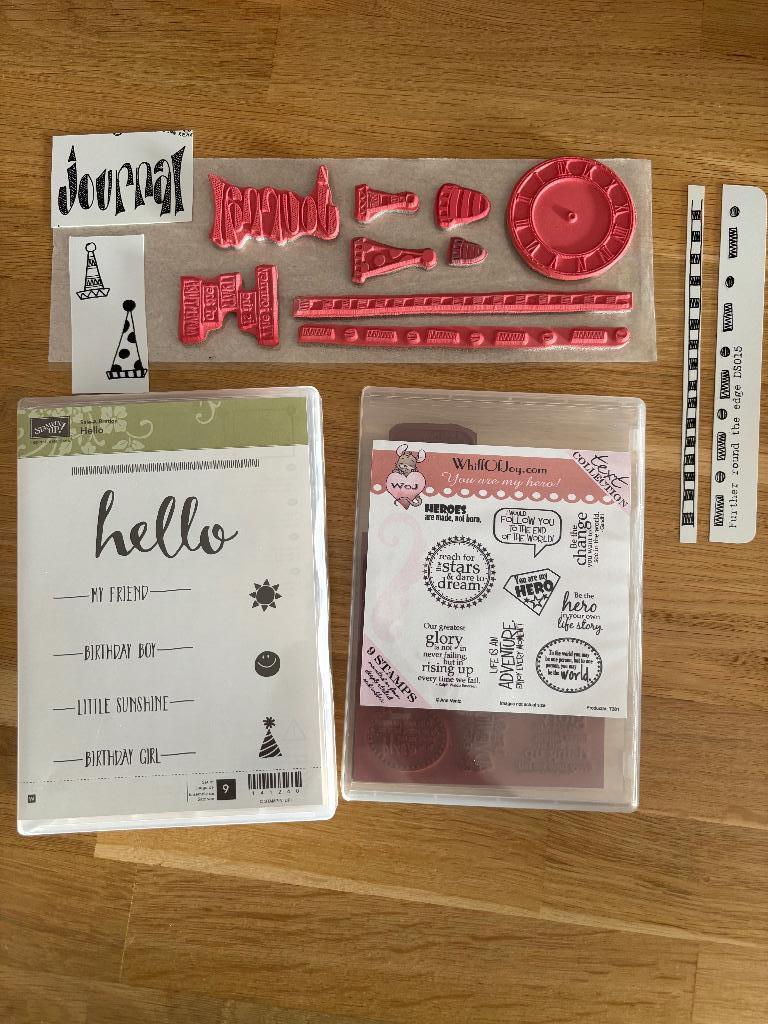 Stampin' Up! en WhiffofJoy | Hello pakket, Hobby en Vrije tijd, Ophalen of Verzenden, Zo goed als nieuw, Houten stempel