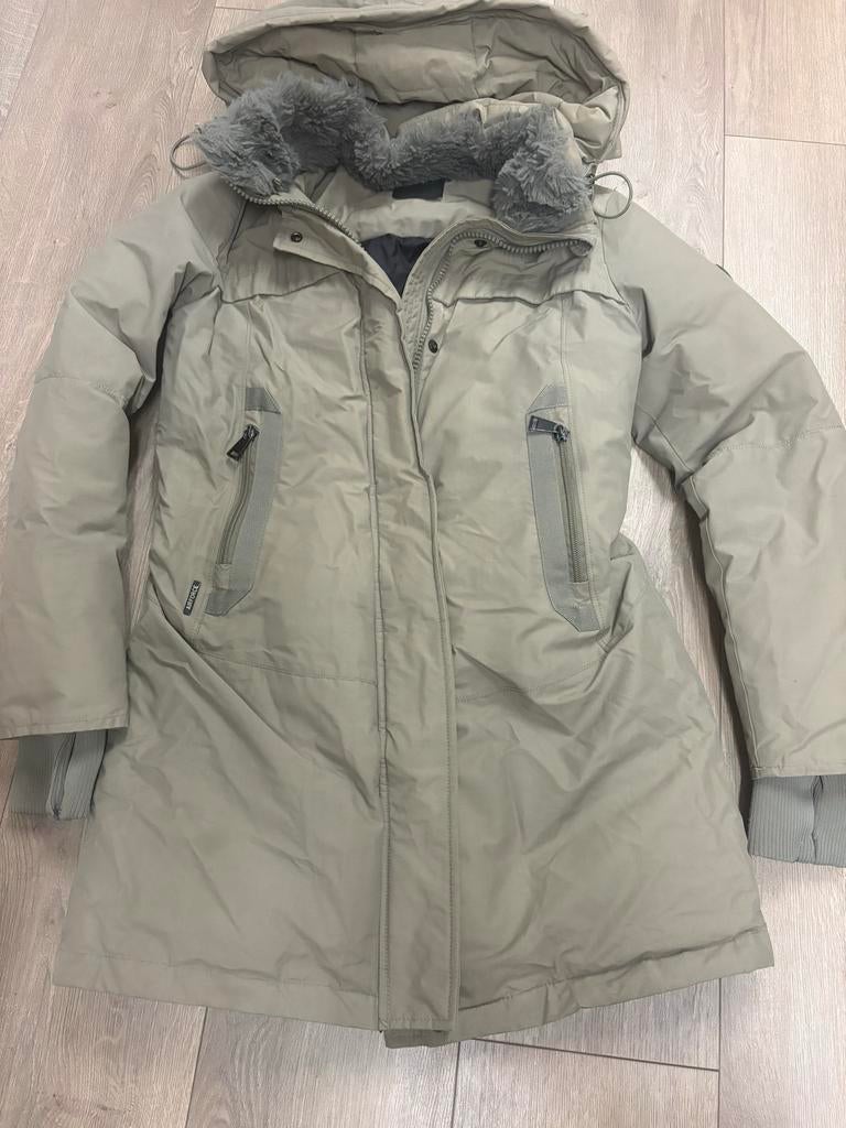 Airforce jas 16Y winterjas met capuchon, Ophalen of Verzenden, Zo goed als nieuw, Maat 34 (XS) of kleiner, Beige