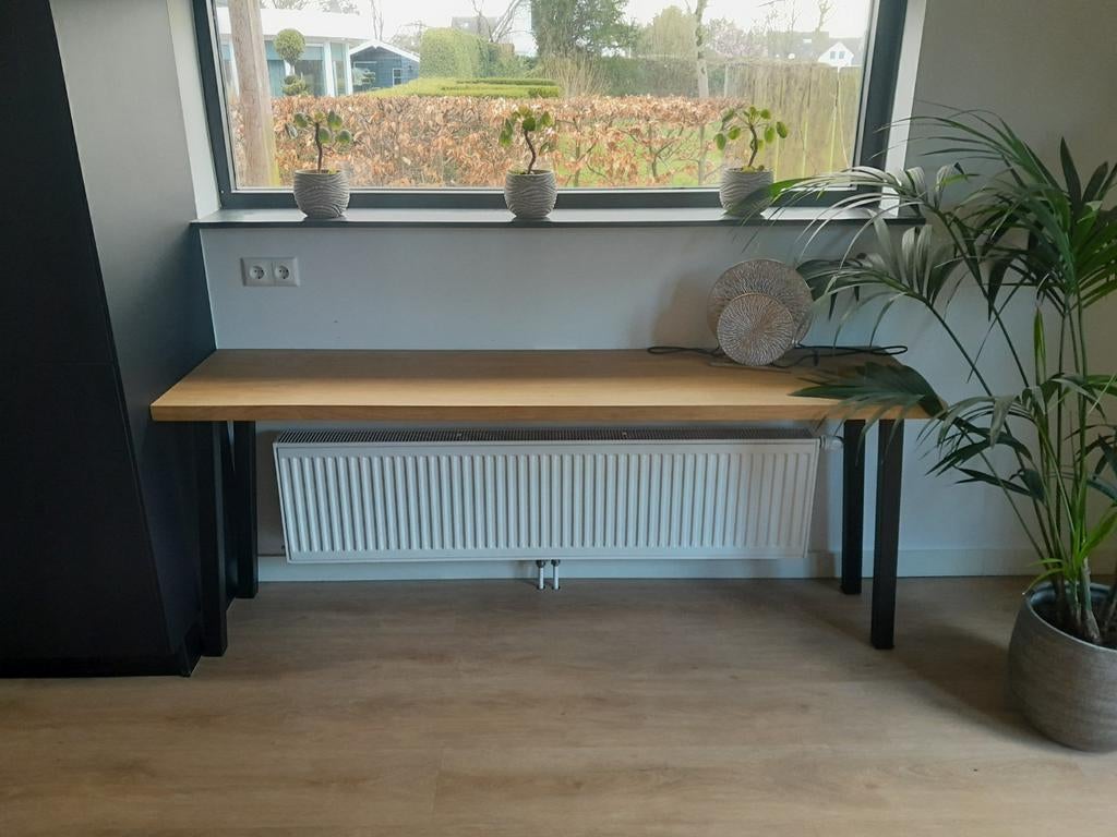 Sidetable van eikenhout 50cm x 200cm, Ophalen of Verzenden