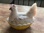 Opaline glas kip op nest, Ophalen of Verzenden, Zo goed als nieuw