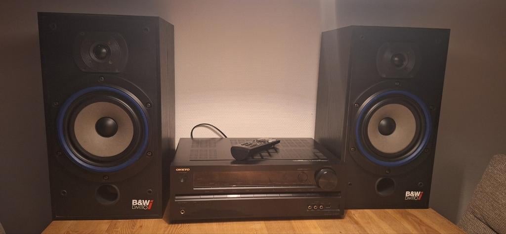 Onkyo reciever met B&W speakers, Audio, Tv en Foto, Stereo-sets, Ophalen, Gebruikt, Speakers, Overige merken