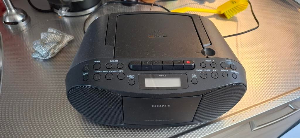 Sony CFD-S70 CD-speler met radio en cassettedeck, Ophalen of Verzenden, Gebruikt