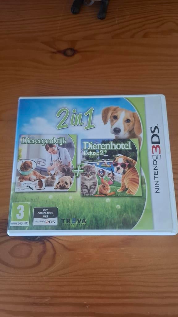 3DS Spel 2 in 1: Mijn Dierenpraktijk & Mijn Dierenhotel, Spelcomputers en Games, 1 speler, Ophalen of Verzenden, Zo goed als nieuw