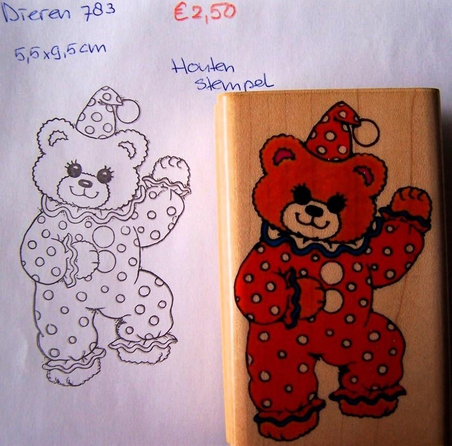 Dieren 783 Houten stempel, Hobby en Vrije tijd, Stempelen, Ophalen of Verzenden, Gebruikt, Houten stempel