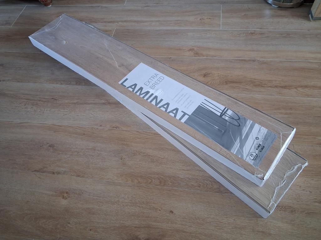 Laminaat grijs eiken restpartij, Ophalen of Verzenden