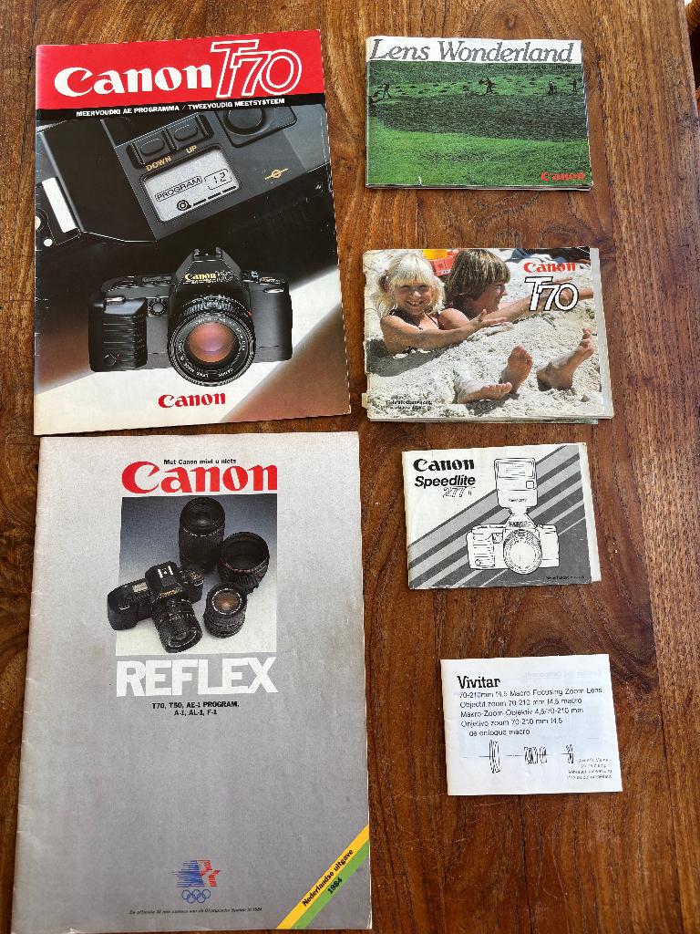 Fototoestel spiegelreflex Canon T70, Ophalen of Verzenden, Zo goed als nieuw, Spiegelreflex, Canon