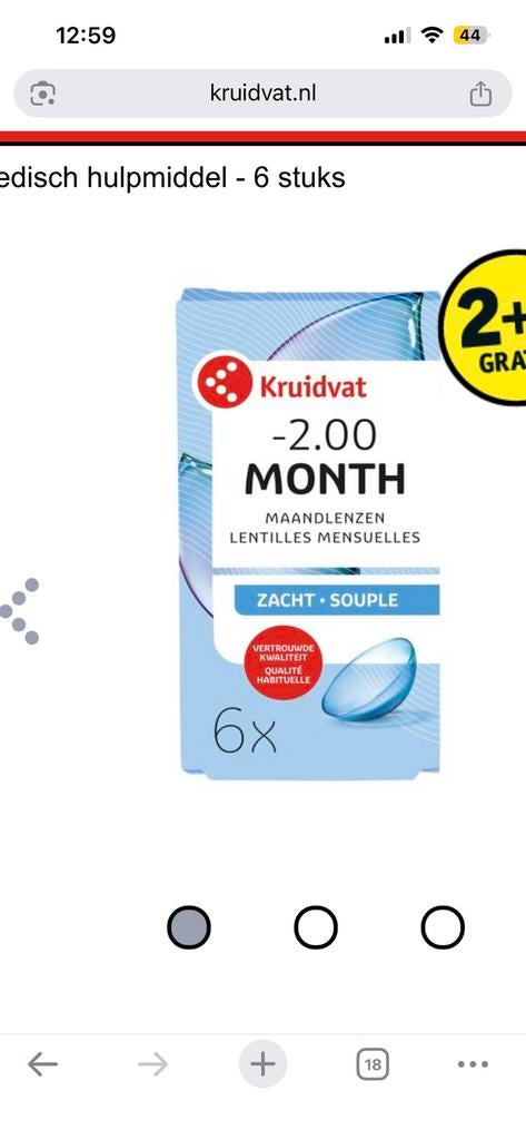 Gezocht!!! Maandlenzen kruidvat -2,00, Diversen, Ophalen of Verzenden, Zo goed als nieuw