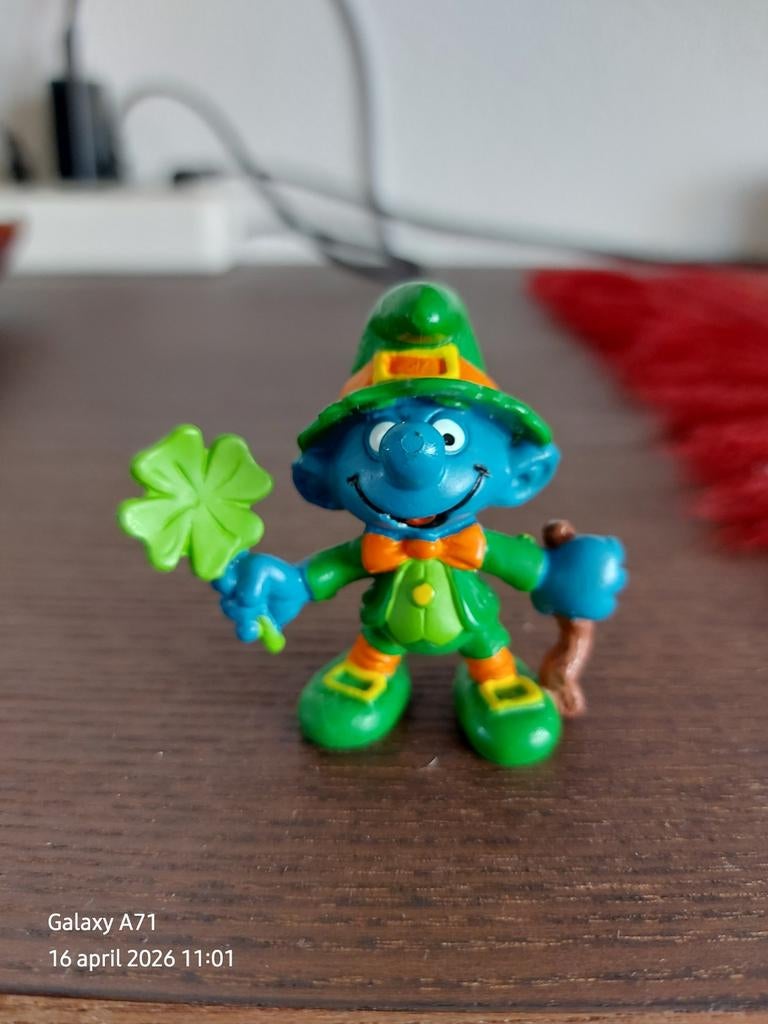 Smurfen smurf St. Patrick  groen, Ophalen of Verzenden, Zo goed als nieuw, Verschillende Smurfen