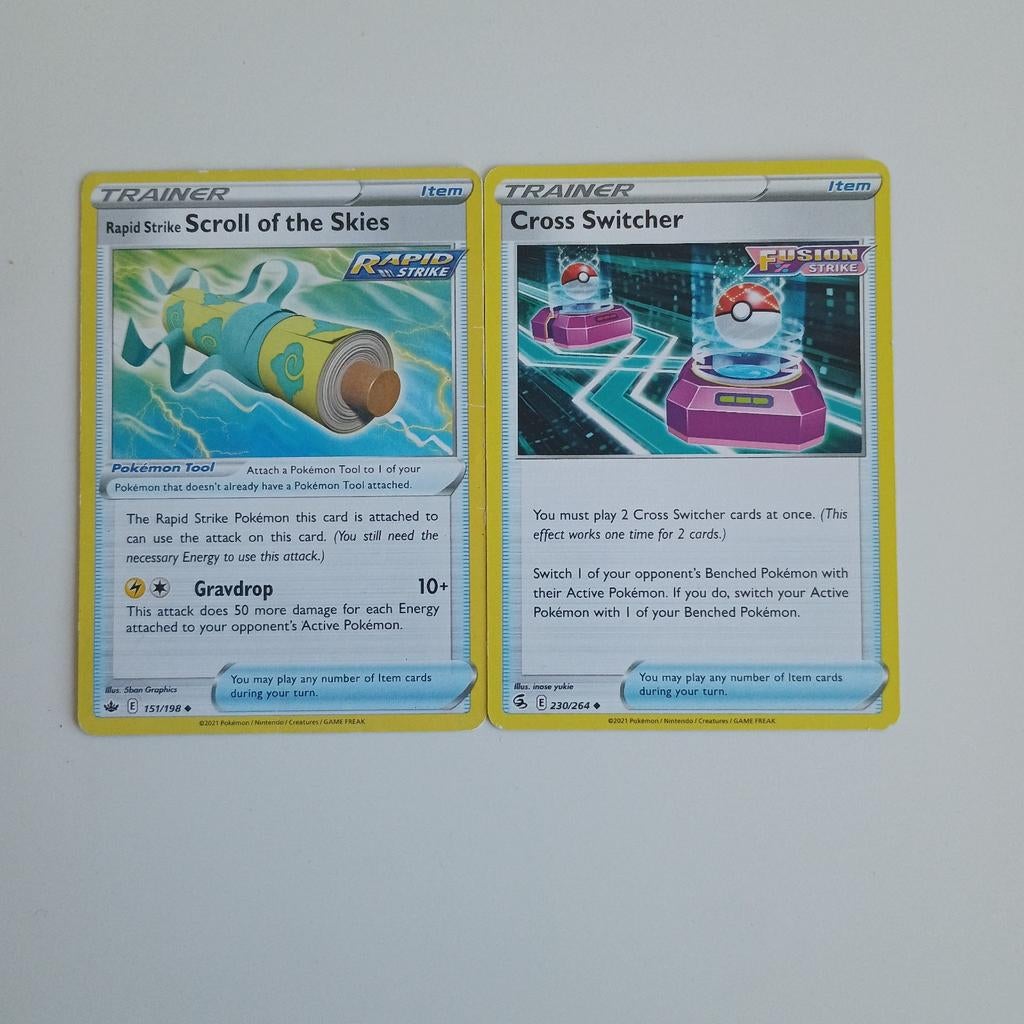 Pokémon Kaarten - Rapid Strike Scroll & Cross Switcher, Ophalen of Verzenden, Zo goed als nieuw, Losse kaart