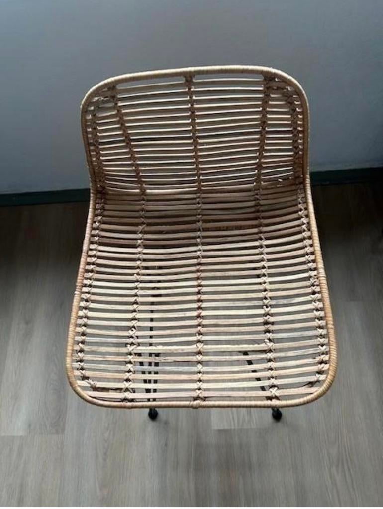 1x HKliving Rattan barkruk, Huis en Inrichting, 2 krukken, Ophalen, Zo goed als nieuw, 60 tot 90 cm