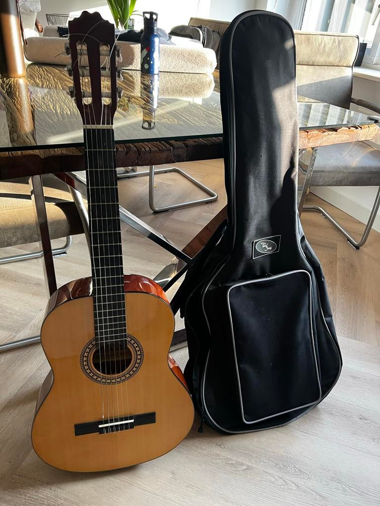 Klassieke gitaar met hoes - Ideaal voor beginners, Muziek en Instrumenten, Ophalen, Gebruikt, Klassieke of Spaanse gitaar, Met koffer