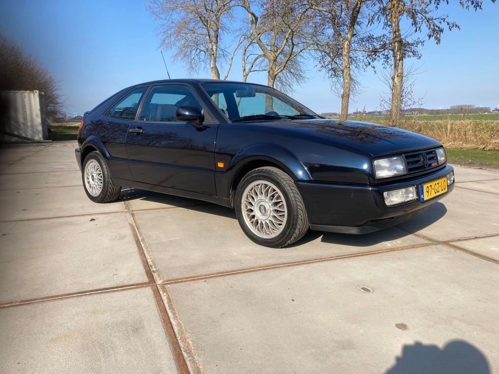 Volkswagen Corrado 2.9 VR6 U9 1991 Zwart, Auto's, Volkswagen, Voorwielaandrijving, Corrado, 190 pk, Blauw