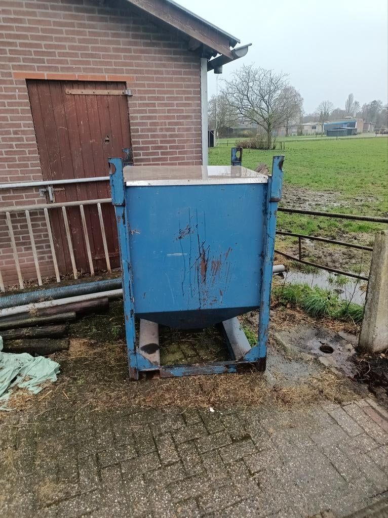 Opslagbak straalgritbak heftruckbak doseerbak, Tuin en Terras, Kruiwagens, Ophalen of Verzenden