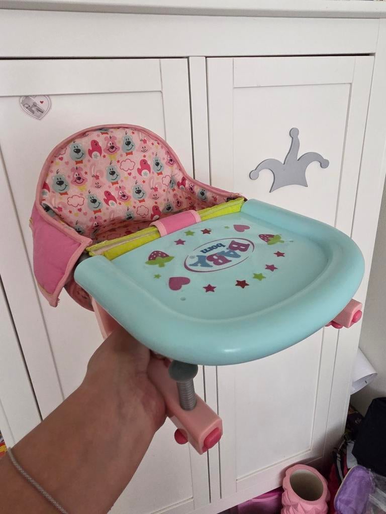 Baby Born poppenstoel met tafelblad, Ophalen of Verzenden, Gebruikt, Babypop