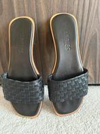 Shabbies leren sandalen maat 38 - Zeer goede staat, Ophalen of Verzenden, Zo goed als nieuw, Zwart, Sandalen of Muiltjes