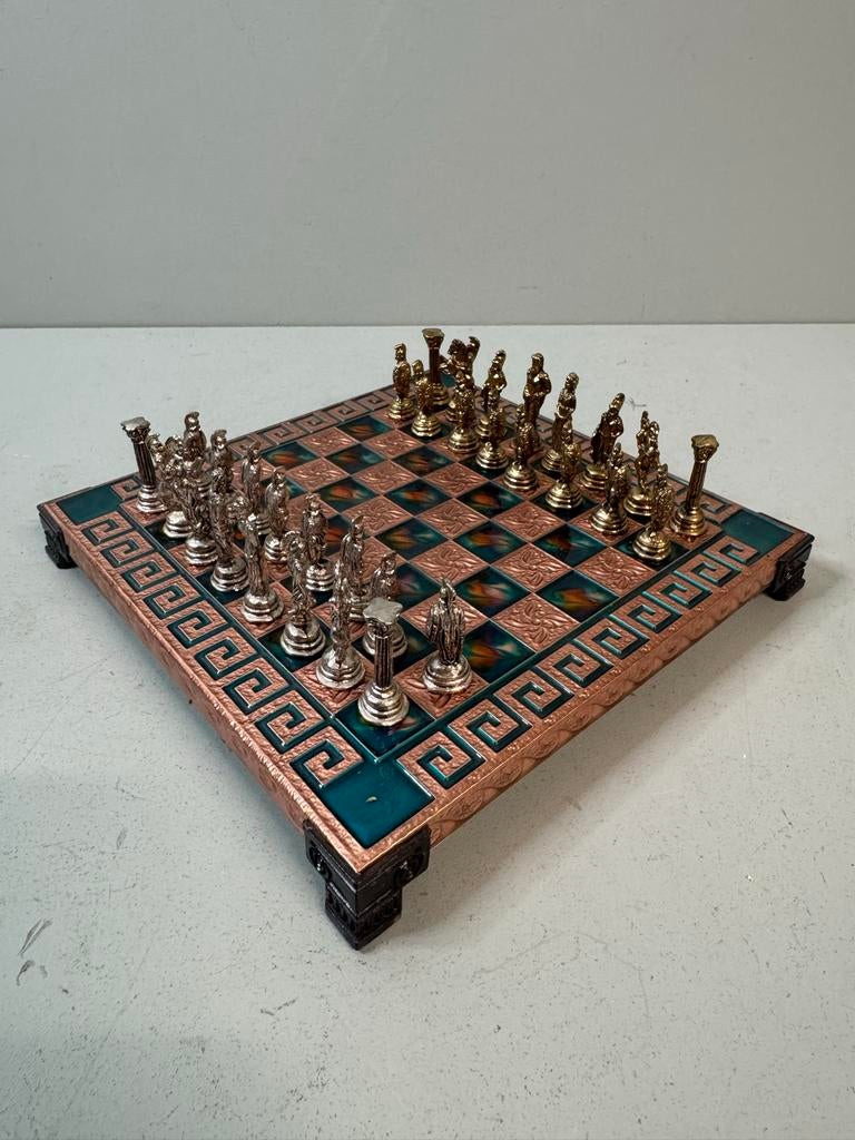 Verzamelbaar Schaakspel - Griekse Mythologie Brons, Ophalen, Gebruikt, Schaken