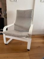 Comfortabele IKEA Poäng stoel met lichtgrijze kussens, Huis en Inrichting, Wit, Ophalen of Verzenden, Zo goed als nieuw, Eén