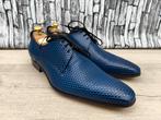 Floris van Bommel prachtig blauwe herenschoenen - Mt 43 (9), Floris van Bommel, Zo goed als nieuw, Veterschoenen, Verzenden
