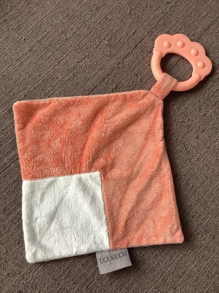 Doukidou knuffeldoekje lapje oranje wit 4 euro, Ophalen of Verzenden, Zo goed als nieuw, Overige typen