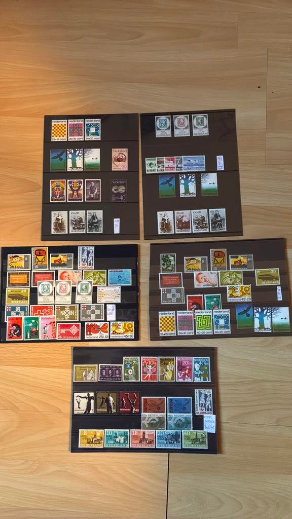 Nederlandse postzegels op kaartjes, jaten 60 en 70., Postzegels en Munten, Postzegels | Nederland, Ophalen of Verzenden, Na 1940