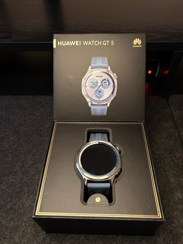 Huawei watch gt 5, Hoogte, Zwart, Ophalen of Verzenden, Zo goed als nieuw