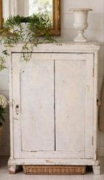 Bijzondere 1 deurs patina Franse brocante boeren kastje, Ophalen, Gebruikt