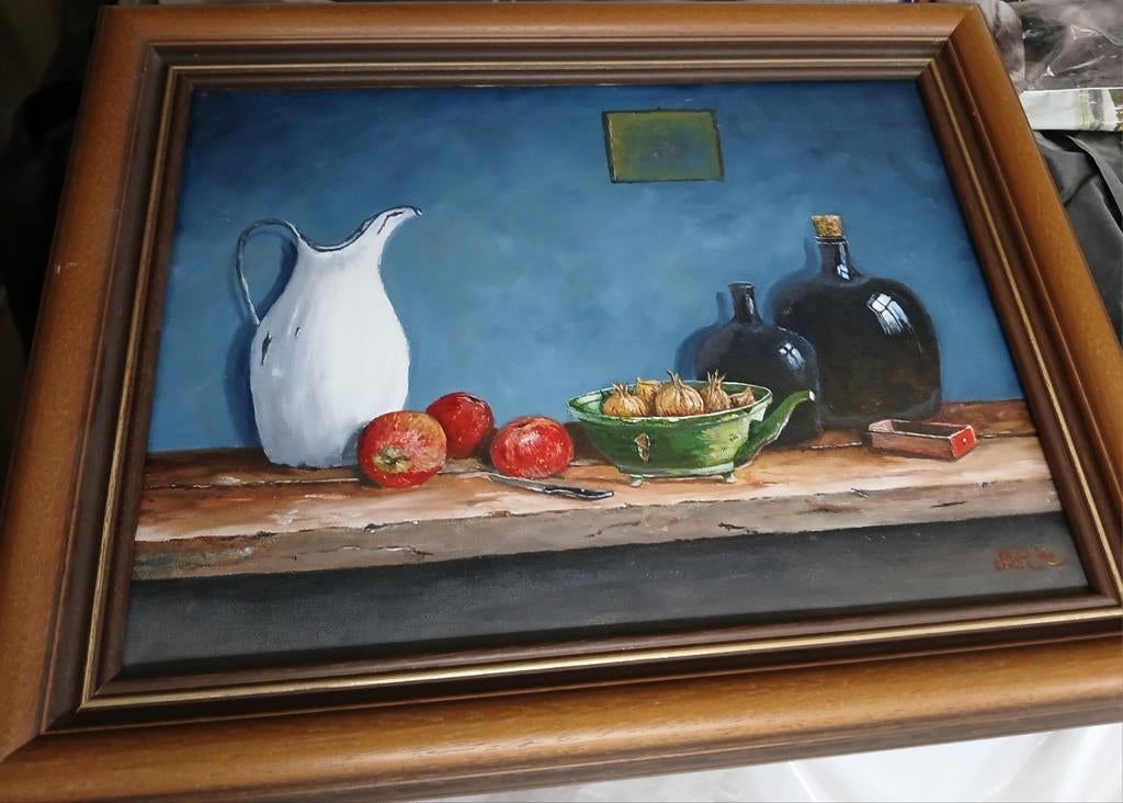 Stilleven schilderij gesigneerd A. Havenith (39x49cm), Ophalen