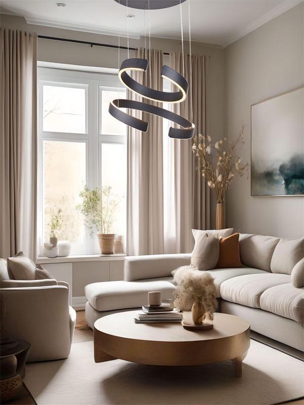Light Trend LUX-Circle Design lamp in Brons, Zwart of Goud, Huis en Inrichting, Lampen | Hanglampen, Nieuw, 75 cm of meer, Kunststof